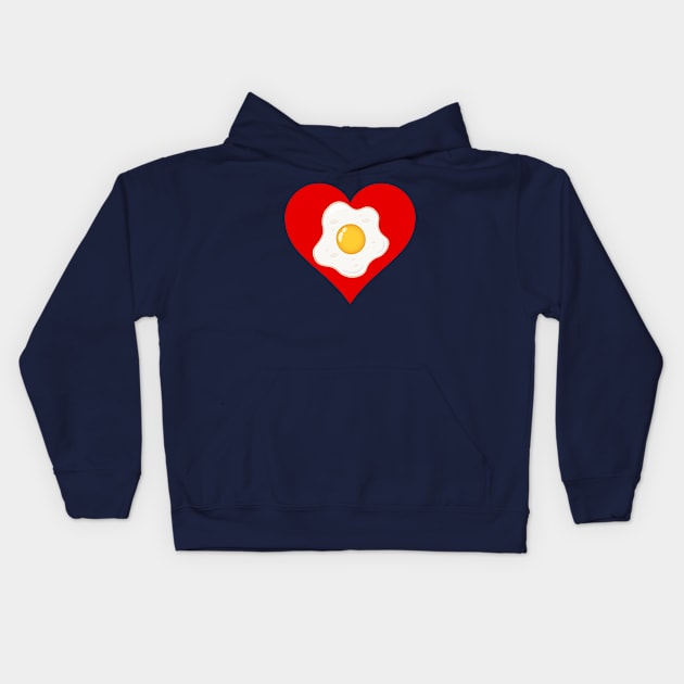 I LOVE FRIED EGG Kids Hoodie by ALIKABAR STORE